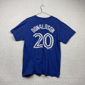 Vintage Josh Donaldson Toronto Blue Jays T-shirt Men MLB Majestic Baseball Read